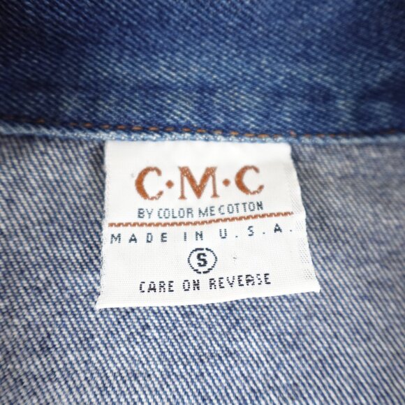 CMC by Color Me Cotton Jean Jacket Women's Small 100% Cotton Denim Made in USA - Picture 3 of 10